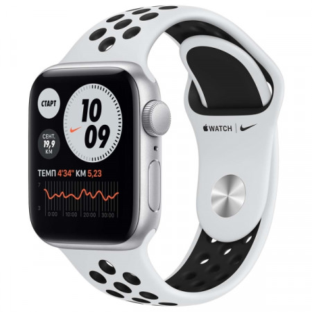 Смарт-часы Apple Watch Nike SE 44mm Silver Aluminum Case with Pure Platinum/Black Nike Sport Band